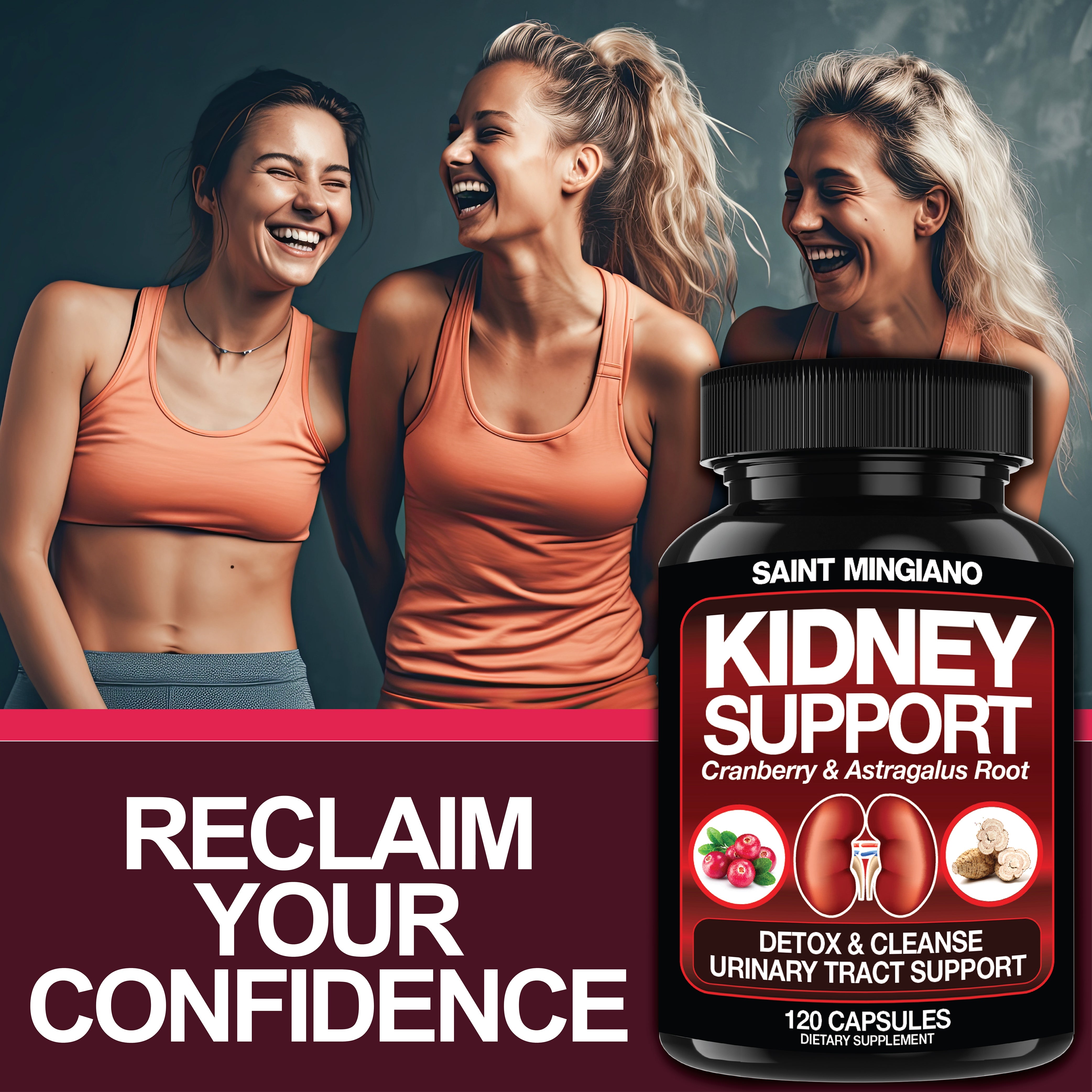 Kidney Support Cleanse Detox Repair Capsules 120 Count