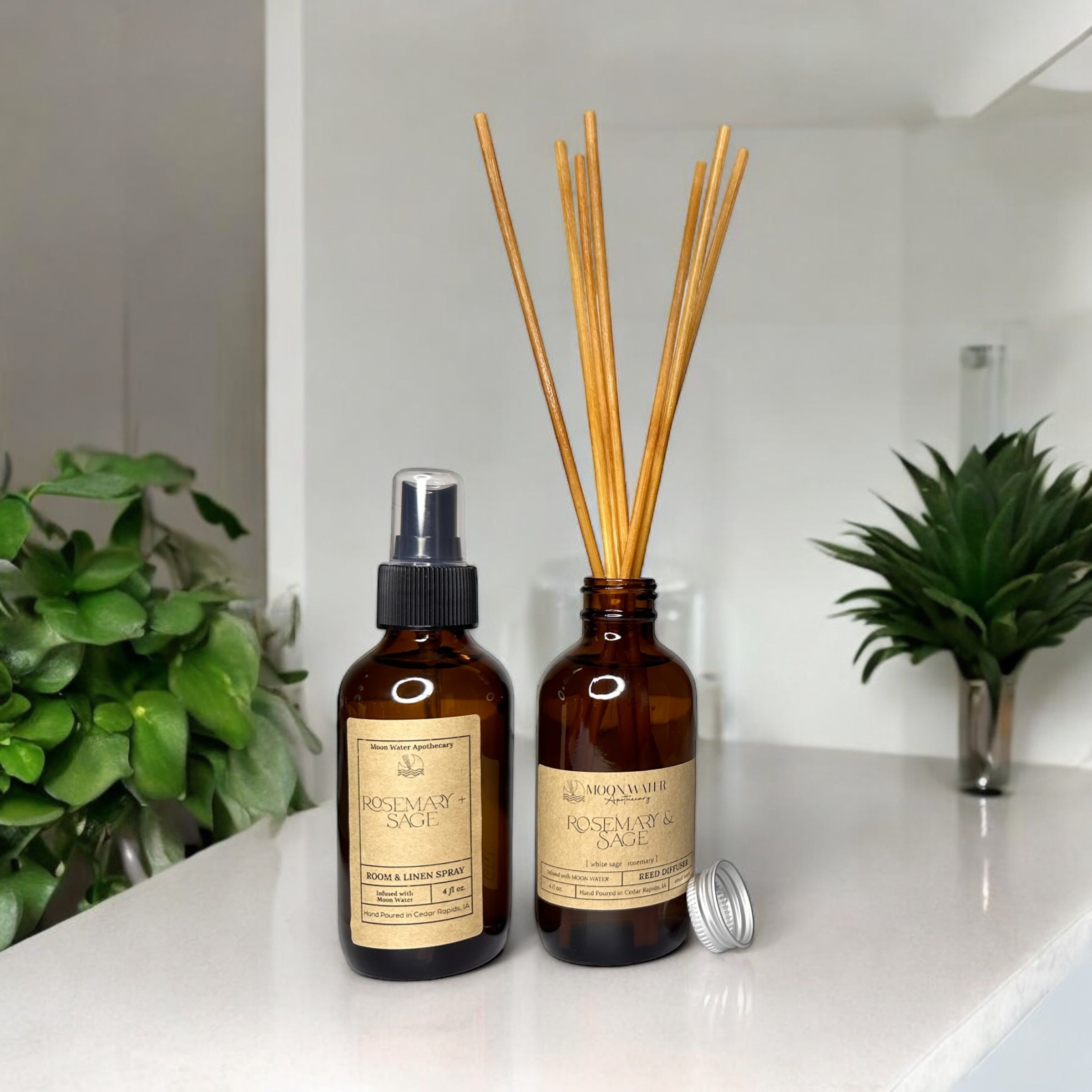 Rosemary Sage Reed Diffuser Herbal Aromatherapy Home Fragrance