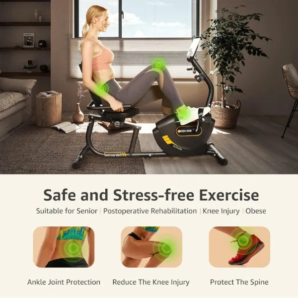 Recumbent Exercise Bike Magnetic Indoor Cycling Fitness Equipment