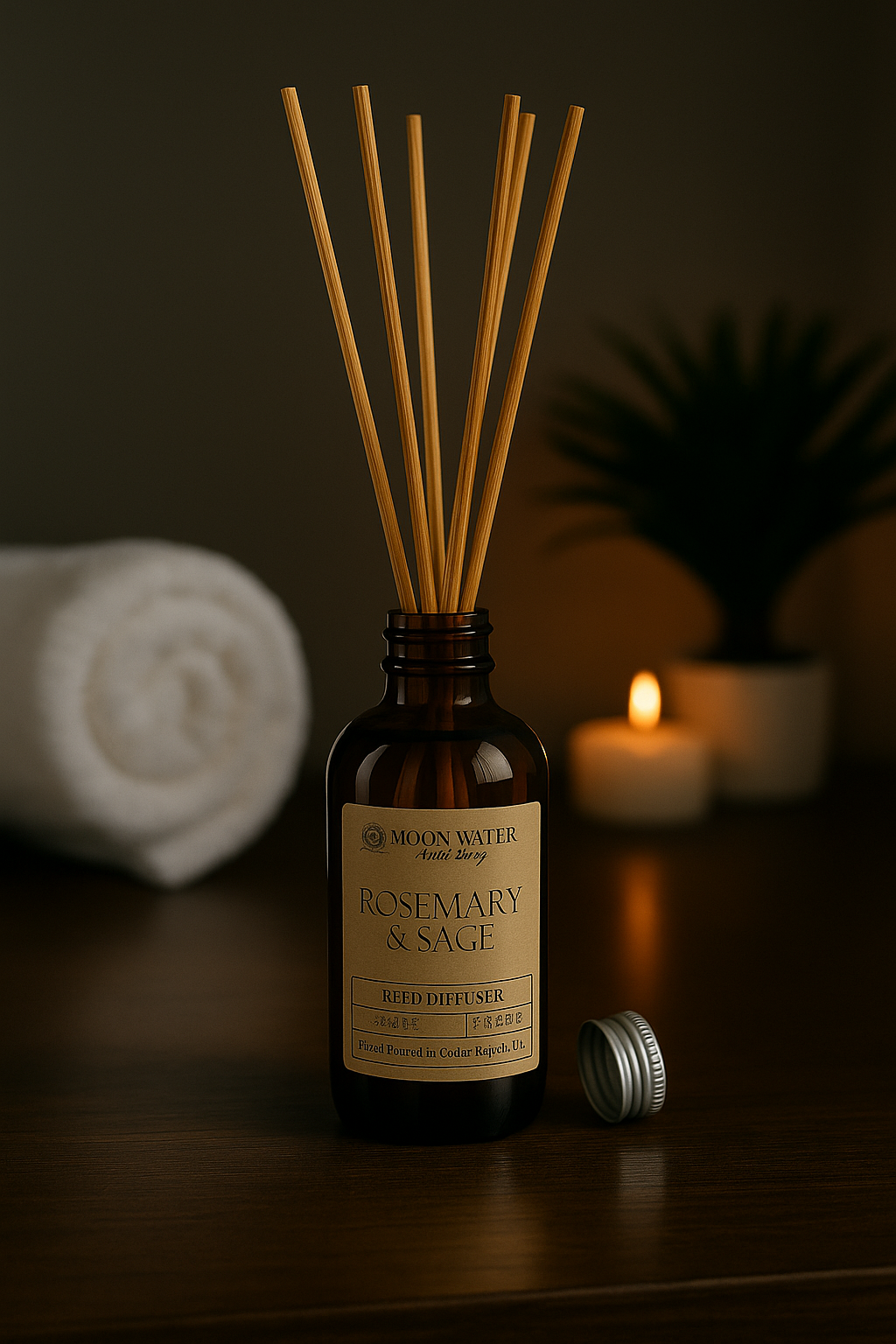 Rosemary Sage Reed Diffuser Herbal Aromatherapy Home Fragrance